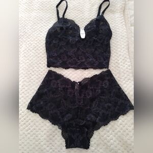 Vs Longline bralette and panty set